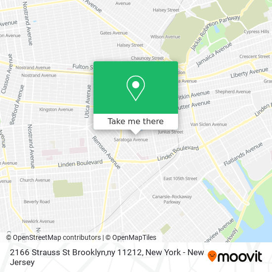 Mapa de 2166 Strauss St Brooklyn,ny 11212