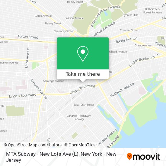 MTA Subway - New Lots Ave map