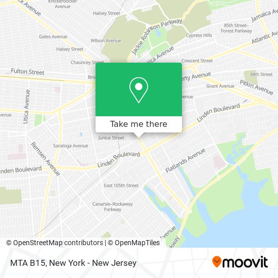 MTA B15 map