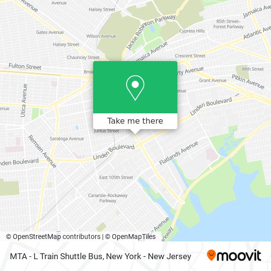 Mapa de MTA - L Train Shuttle Bus