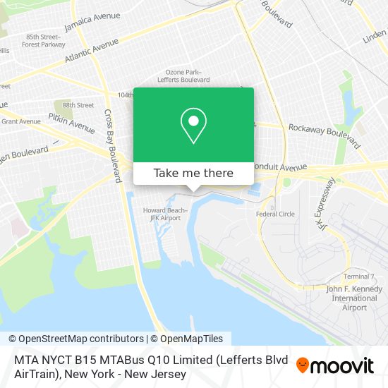 MTA NYCT B15 MTABus Q10 Limited (Lefferts Blvd AirTrain) map