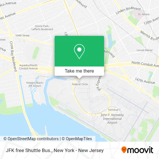 JFK free Shuttle Bus. map