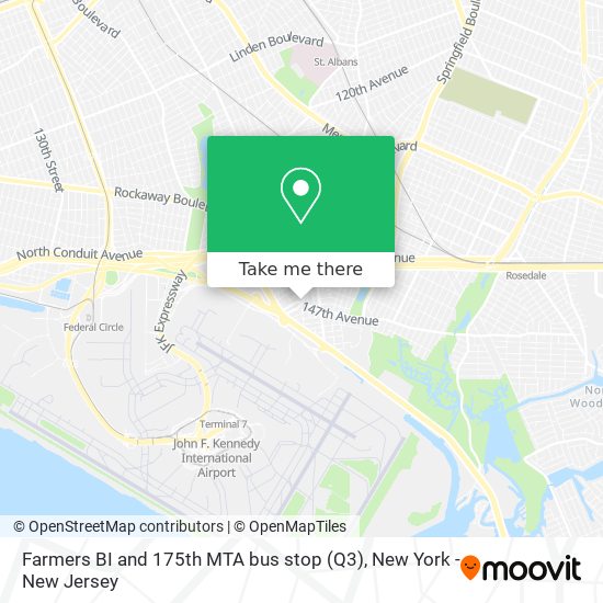Mapa de Farmers BI and 175th  MTA  bus stop (Q3)