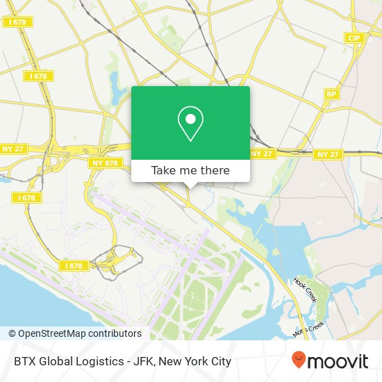 Mapa de BTX Global Logistics - JFK