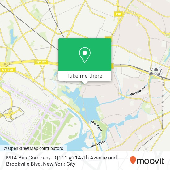 Mapa de MTA Bus Company - Q111 @ 147th Avenue and Brookville Blvd
