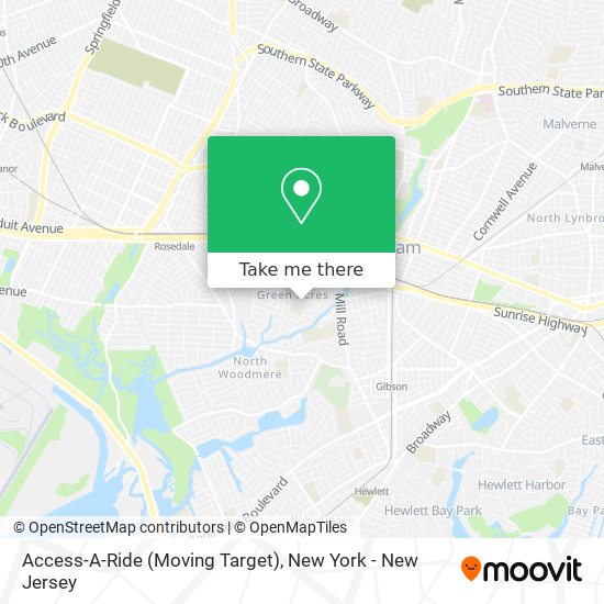 Access-A-Ride (Moving Target) map