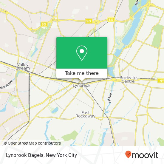 Lynbrook Bagels map