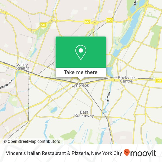 Mapa de Vincent's Italian Restaurant & Pizzeria