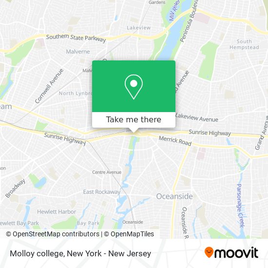 Mapa de Molloy college