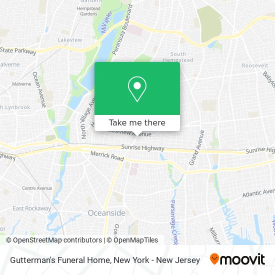 Gutterman's Funeral Home map