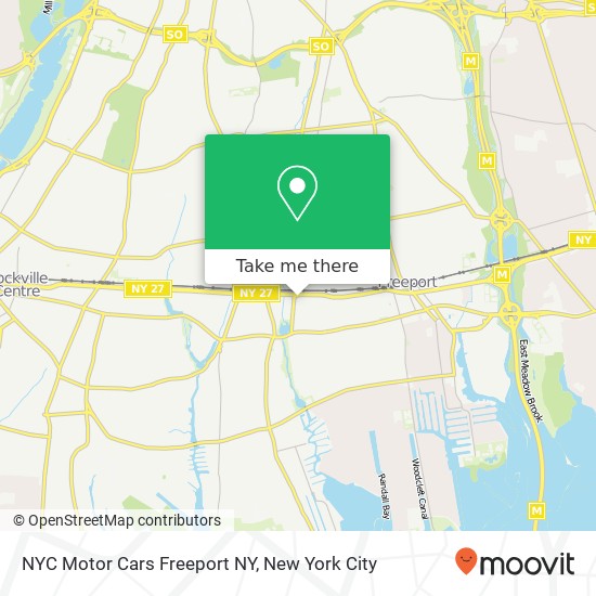 Mapa de NYC Motor Cars Freeport NY