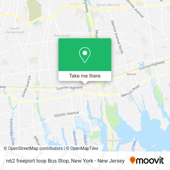 n62 freeport loop Bus Stop map