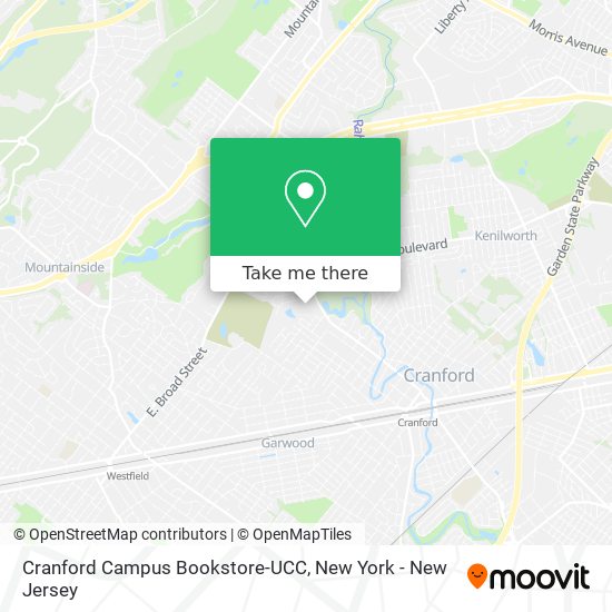 Mapa de Cranford Campus Bookstore-UCC