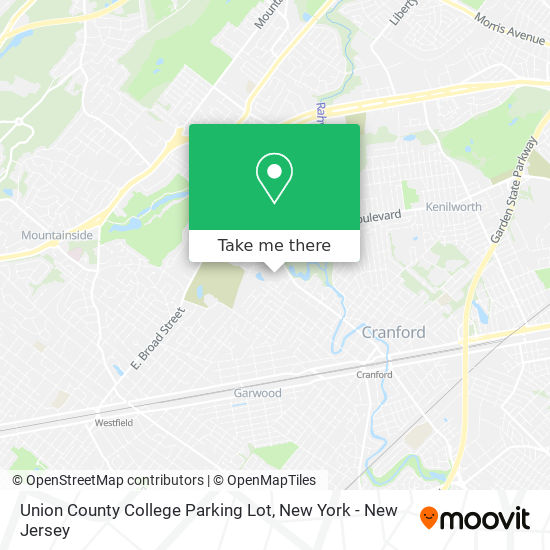 Mapa de Union County College Parking Lot