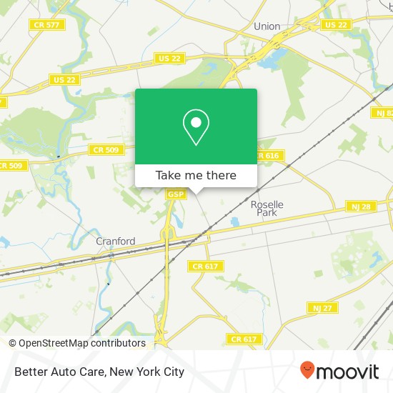 Better Auto Care map
