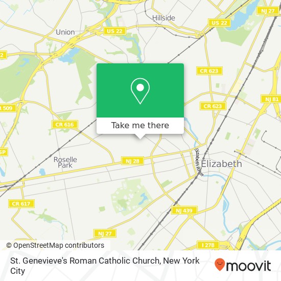 St. Genevieve's Roman Catholic Church map