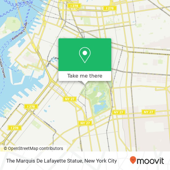 The Marquis De Lafayette Statue map