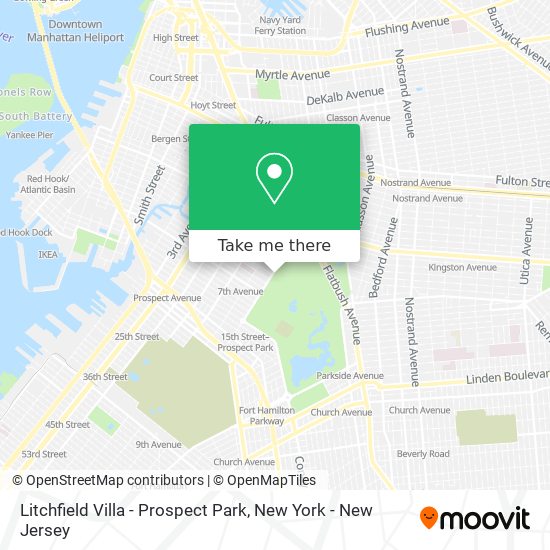Litchfield Villa - Prospect Park map