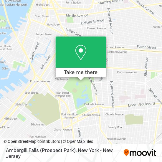 Mapa de Ambergill Falls (Prospect Park)