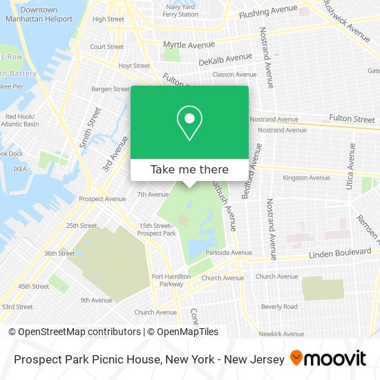 Mapa de Prospect Park Picnic House