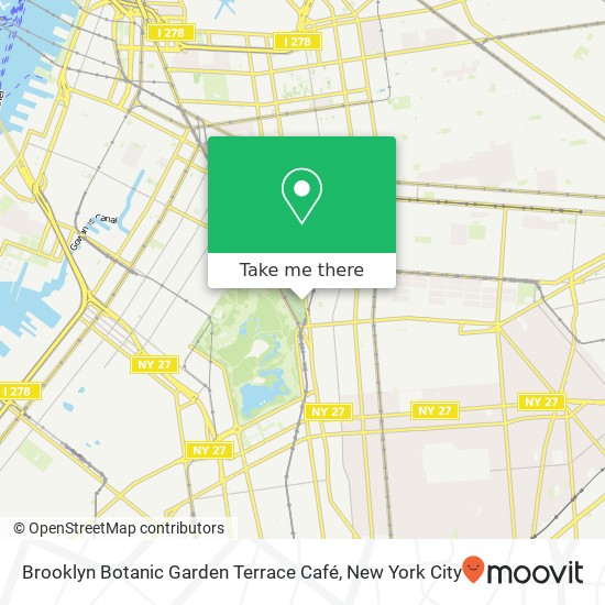 Mapa de Brooklyn Botanic Garden Terrace Café