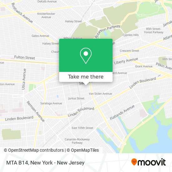 MTA B14 map