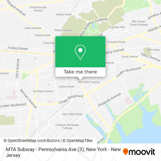 Mapa de MTA Subway - Pennsylvania Ave (3)