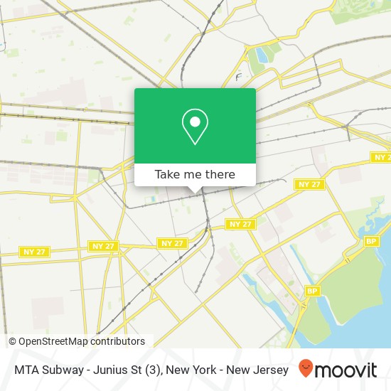 Mapa de MTA Subway - Junius St (3)