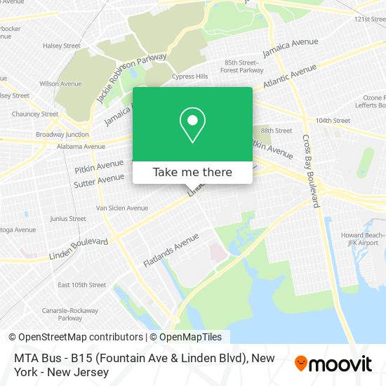 Mapa de MTA Bus - B15 (Fountain Ave & Linden Blvd)