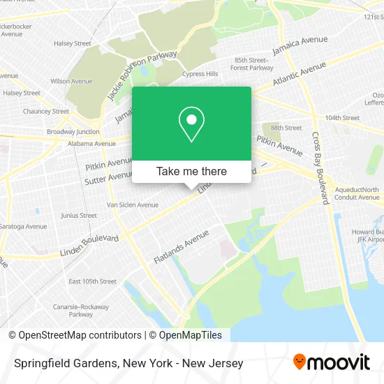 Springfield Gardens map