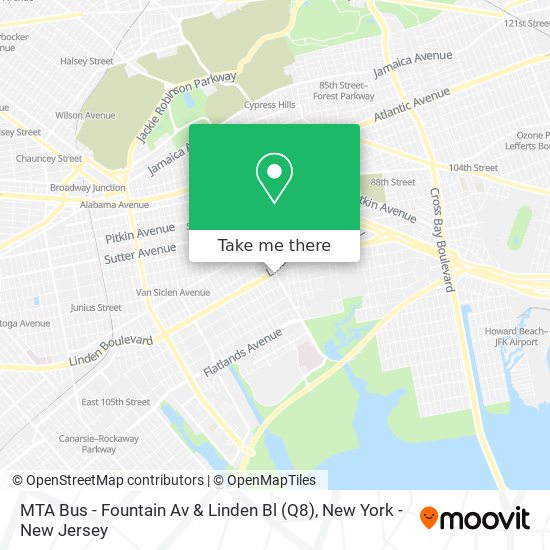 MTA Bus - Fountain Av & Linden Bl (Q8) map