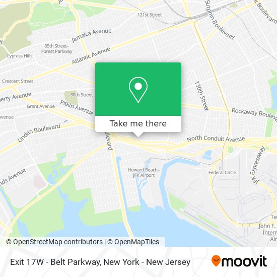 Mapa de Exit 17W - Belt Parkway