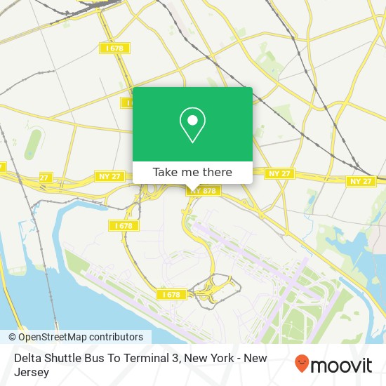 Delta Shuttle Bus To Terminal 3 map