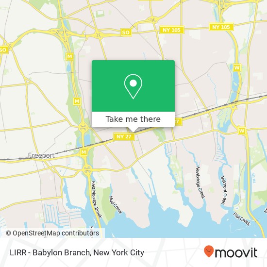 LIRR - Babylon Branch map