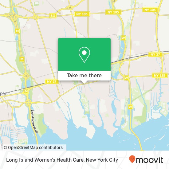 Long Island Women's Health Care map