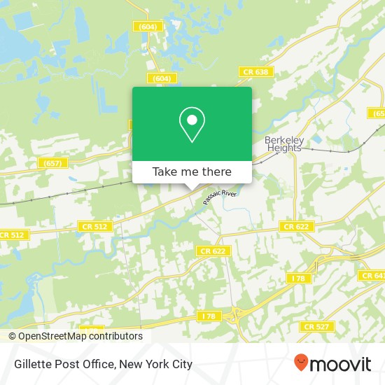 Gillette Post Office map