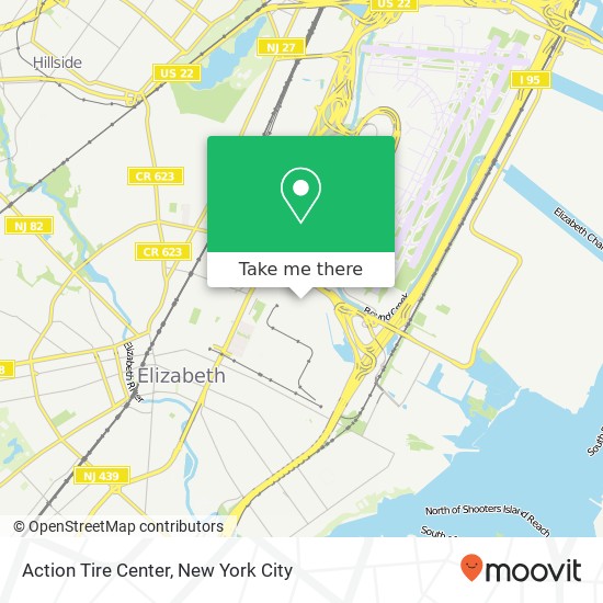 Action Tire Center map