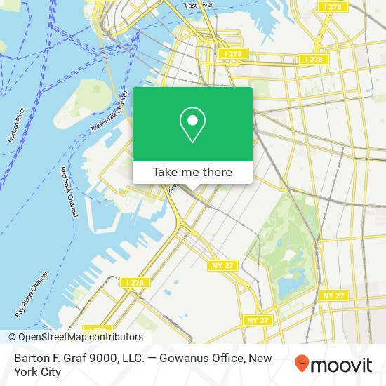 Mapa de Barton F. Graf 9000, LLC. — Gowanus Office