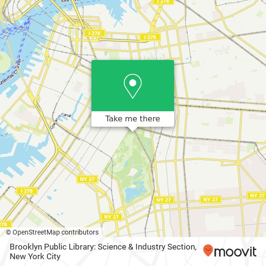 Mapa de Brooklyn Public Library: Science & Industry Section