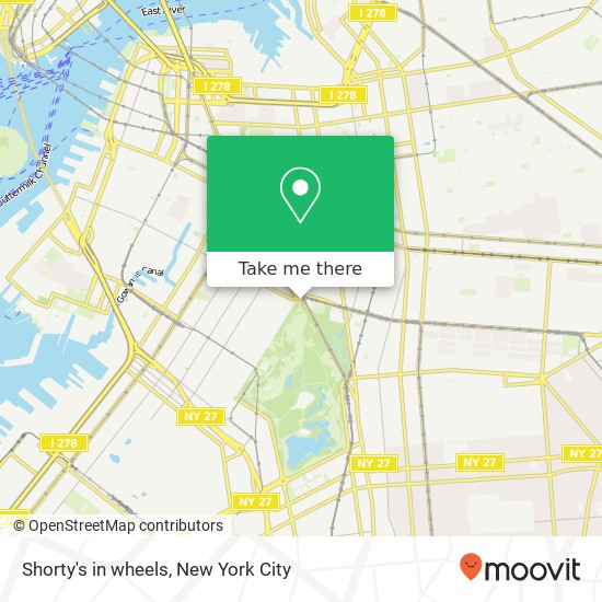 Shorty's in wheels map