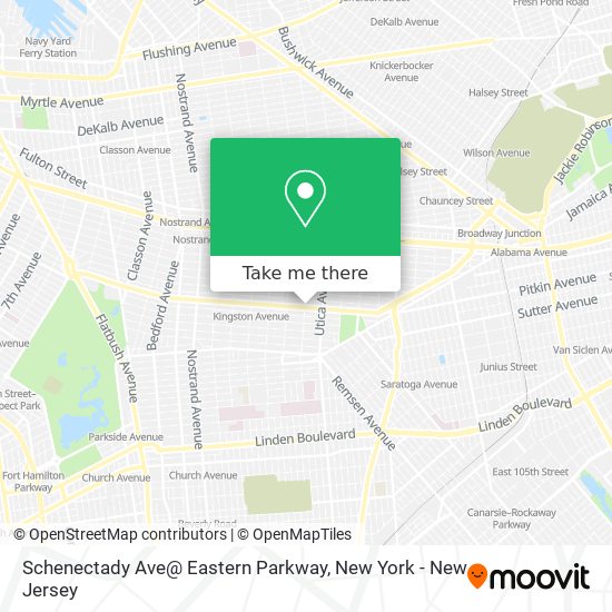 Schenectady Ave@ Eastern Parkway map
