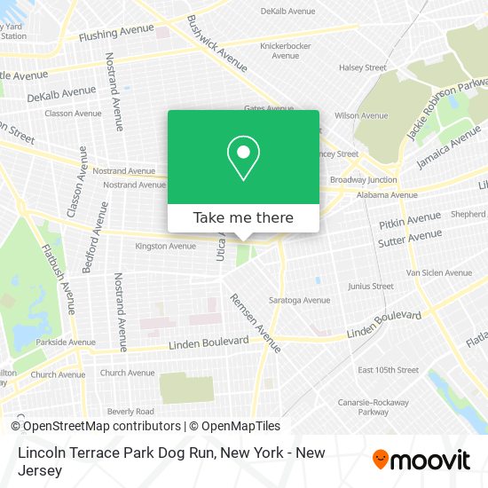 Mapa de Lincoln Terrace Park Dog Run