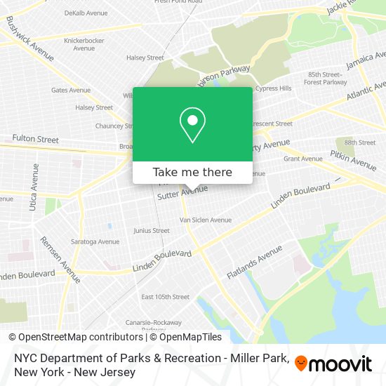 Mapa de NYC Department of Parks & Recreation - Miller Park