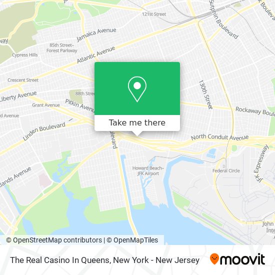 The Real Casino In Queens map