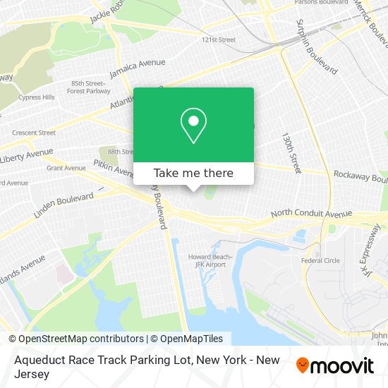 Aqueduct Race Track Parking Lot map