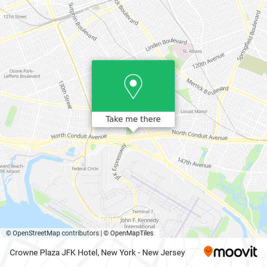 Crowne Plaza JFK Hotel map