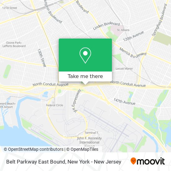 Belt Parkway East Bound map