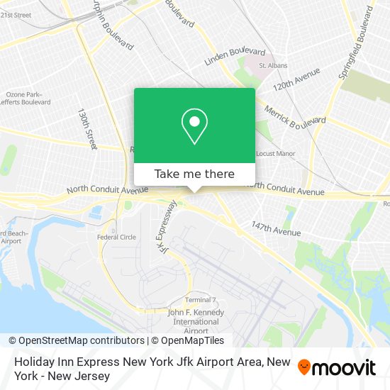 Mapa de Holiday Inn Express New York Jfk Airport Area