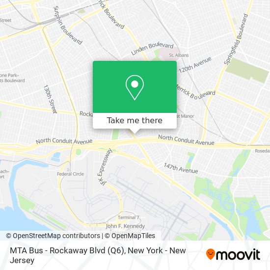 Mapa de MTA Bus - Rockaway Blvd (Q6)