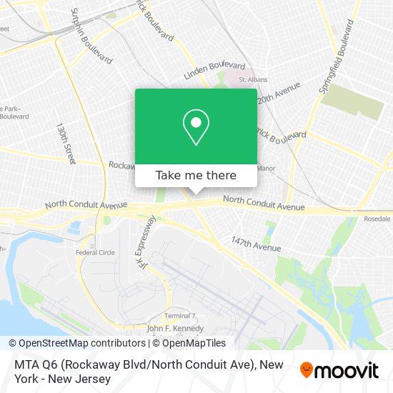 Mapa de MTA Q6 (Rockaway Blvd / North Conduit Ave)